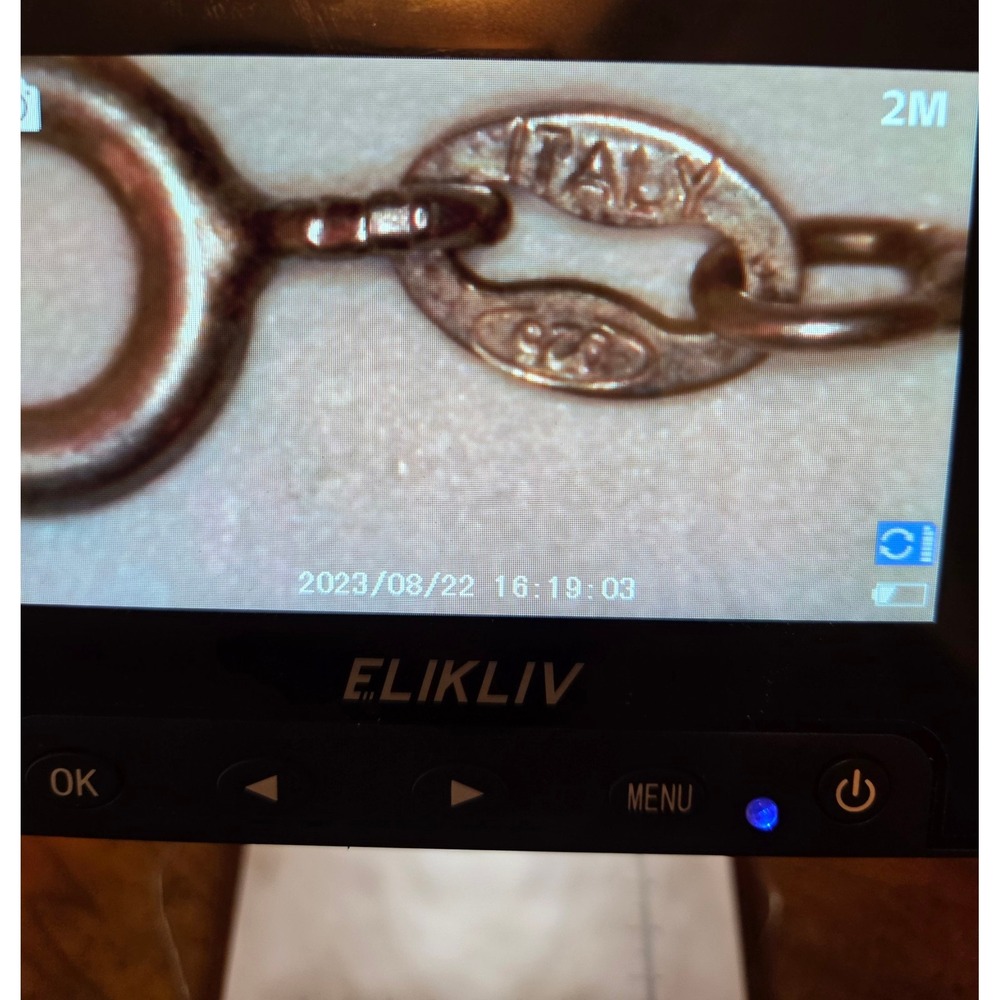 Sterling Silver Skeleton Key & Unengraved Pendant & 18" Sterling Box Necklace - Picture 4 of 4